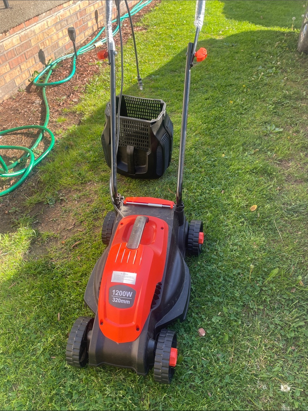 Red Electric Push Lawn Mower - corded